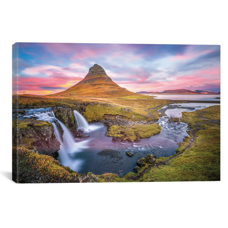 Kirkjufell Autumn Colors Iceland // Marco Carmassi (26"W x 18"H x 0.75"D)
