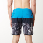 Palm Block 4 Way Stretch Swim Shorts // Blue (M)
