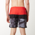 Palm Block 4 Way Stretch Swim Shorts // Red (S)