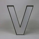 Quizzy Neon Style Letter "V"