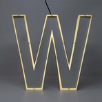 Quizzy Neon Style Letter "W"