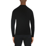 Opulent Long-Sleeve Polo Sweater // Black (M)