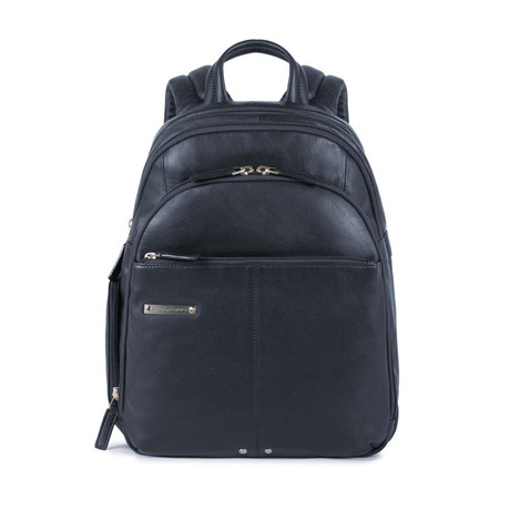 Small Leather Backpack // Blue