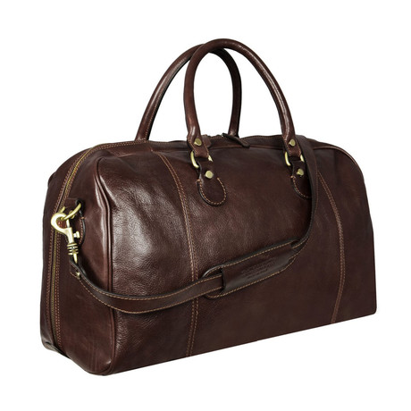 Monte Cristo // Leather Duffel Bag // Dark Brown