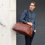 Fear And Loathing In Las Vegas Leather Duffel Bag // Brown