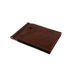 Tom Jones Leather Money Clip Wallet // Dark Brown