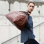 Fear And Loathing In Las Vegas Leather Duffel Bag // Brown