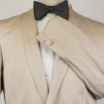 Versace // Cotton Blend Tuxedo Sport Coat // Beige (Euro: 48)