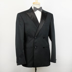 Versace // Wool Db Tuxedo Sport Coat // Black (Euro: 50)