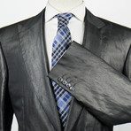 Brioni // Pallavicin Silk Blend Peak Lapels Tuxedo Suit // Gray (Euro: 48)