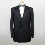 Brioni // Mercadante Wool Double Breasted Tuxedo Suit // Black (Euro: 48)
