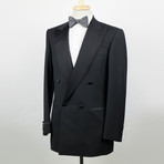Brioni // Mercadante Wool Double Breasted Tuxedo Suit // Black (Euro: 52S)