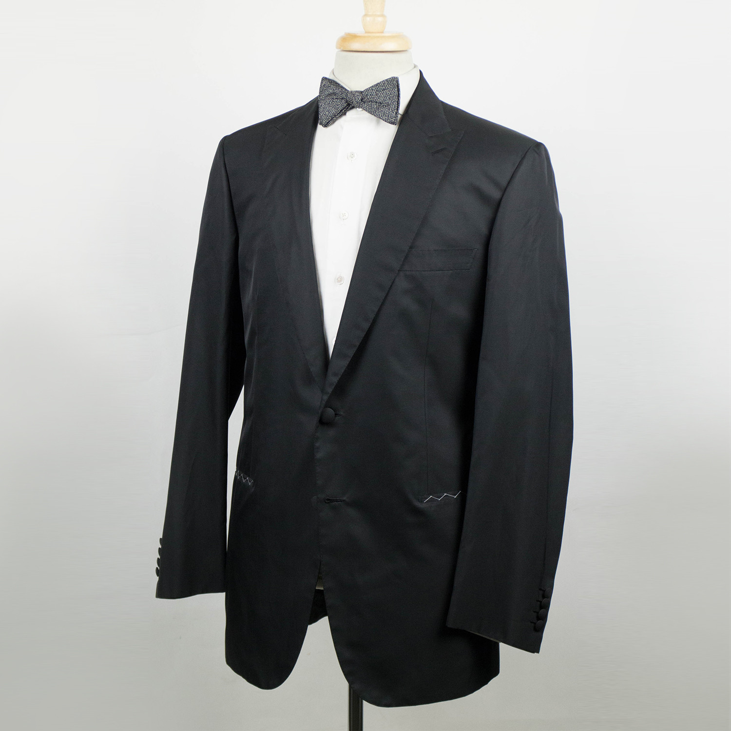 Brioni // Platone Silk Blend Peak Lapels Tuxedo Suit // Black (Euro: 48 ...
