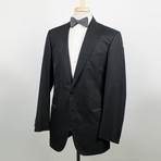 Brioni // Platone Silk Blend Peak Lapels Tuxedo Suit // Black (Euro: 48)