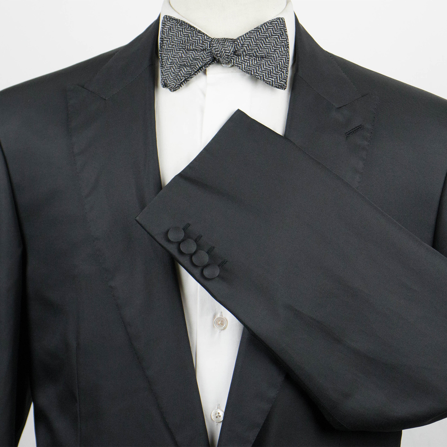 Brioni // Platone Silk Blend Peak Lapels Tuxedo Suit // Black (Euro: 48 ...