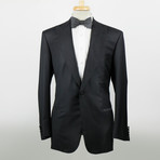 Brioni // Flaiano Wool Peak Lapels Tuxedo Suit // Black (Euro: 55)