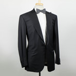 Brioni // Flaiano Wool Peak Lapels Tuxedo Suit // Black (Euro: 48)