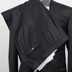 Brioni // Flaiano Wool Peak Lapels Tuxedo Suit // Black (Euro: 55)
