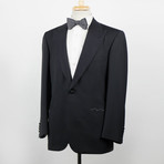 Brioni // Quirinale Wool Peak Lapels Tuxedo Suit // Black (Euro: 60L)