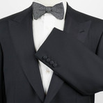 Brioni // Quirinale Wool Peak Lapels Tuxedo Suit // Black (Euro: 60L)