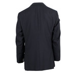 D'Avenza // Wool 2 Button Tuxedo Sport Coat Blazer // Black (Euro: 48)