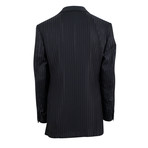 D'Avenza // Wool-Silk Satin Trim Tuxedo Sport Coat // Black (Euro: 48)