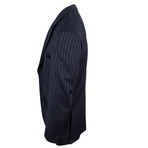 D'Avenza // Wool Peak Lapels Tuxedo Dinner Jacket // Blue (Euro: 53)