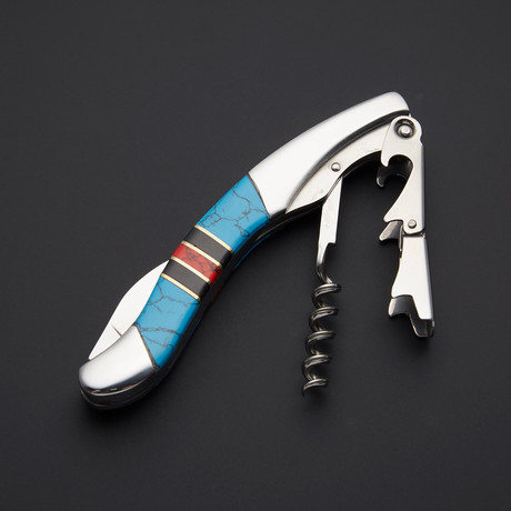 BWO105 - Bitterroot Wine Opener (Turquoise)