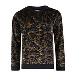 Bilpin Printed Velour Sweatshirt // Black (M)