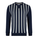 Gretsky Striped Sweatshirt // Navy (XS)