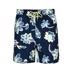 Loma Floral Print Swim Shorts // Navy (L)