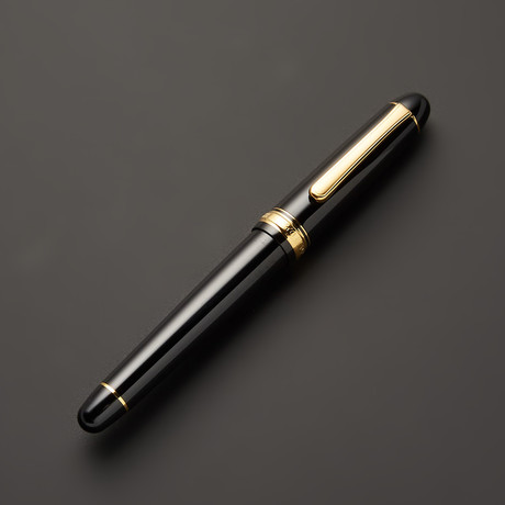 Century 1 Pen // Black + Gold Trim (Extra Fine)