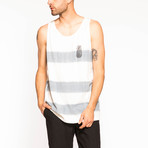 Pineapple Newport Stripe Tank // Blue + White (L)