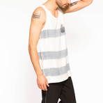 Pineapple Newport Stripe Tank // Blue + White (L)