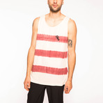 Lobster Newport Stripe Tank // Red + White (XS)