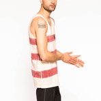 Lobster Newport Stripe Tank // Red + White (XS)