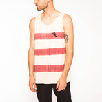 Lobster Newport Stripe Tank // Red + White (XS)