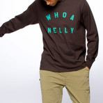 Whoa Nelly Varsity Long Sleeve // Black (XS)