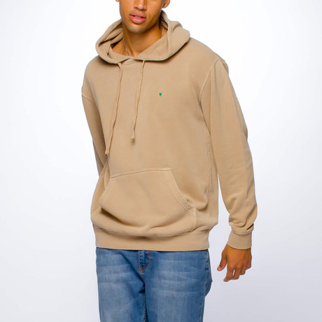 Heart Embroidered Venice Hoody // Pigment Sandstone (XS)