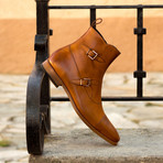Octavian Buckle Boot // Cognac (US: 7.5)