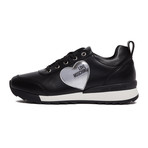 Leather Lace-Up Sneaker // Black + White (IT: 40)