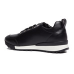 Leather Lace-Up Sneaker // Black + White (IT: 36)