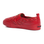 Leather Quilted Slip-On // Red (IT: 38)