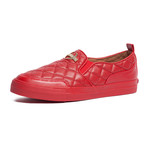 Leather Quilted Slip-On // Red (IT: 35)