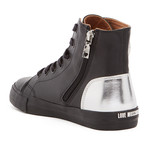 Lace-Up Sneaker // Black + Silver (IT: 36)