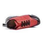 Love Moschino // High-Top Embossed Logo Sneaker // Red + Black (IT: 37)