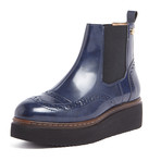 Leather Slip-On Boots // Blue (IT: 40)