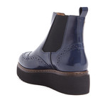 Leather Slip-On Boots // Blue (IT: 39)