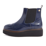 Leather Slip-On Boots // Blue (IT: 37)