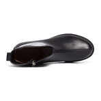 Block Heel Leather Boot // Black + Silver (IT: 39)